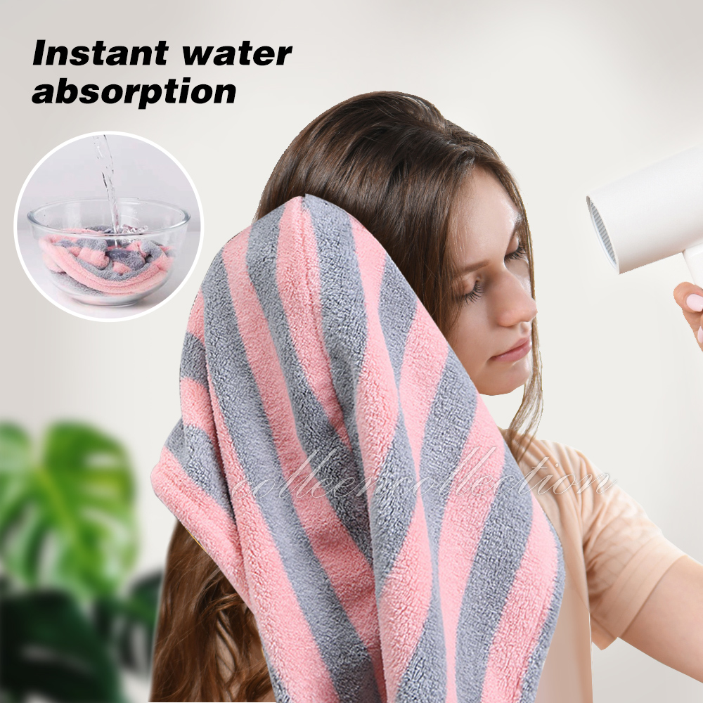 Magic Instant Dry Hair Towel Rapid Fast Drying Hair Towel Fast   CO7628CO Stripe Hair Drying Towel Z2 