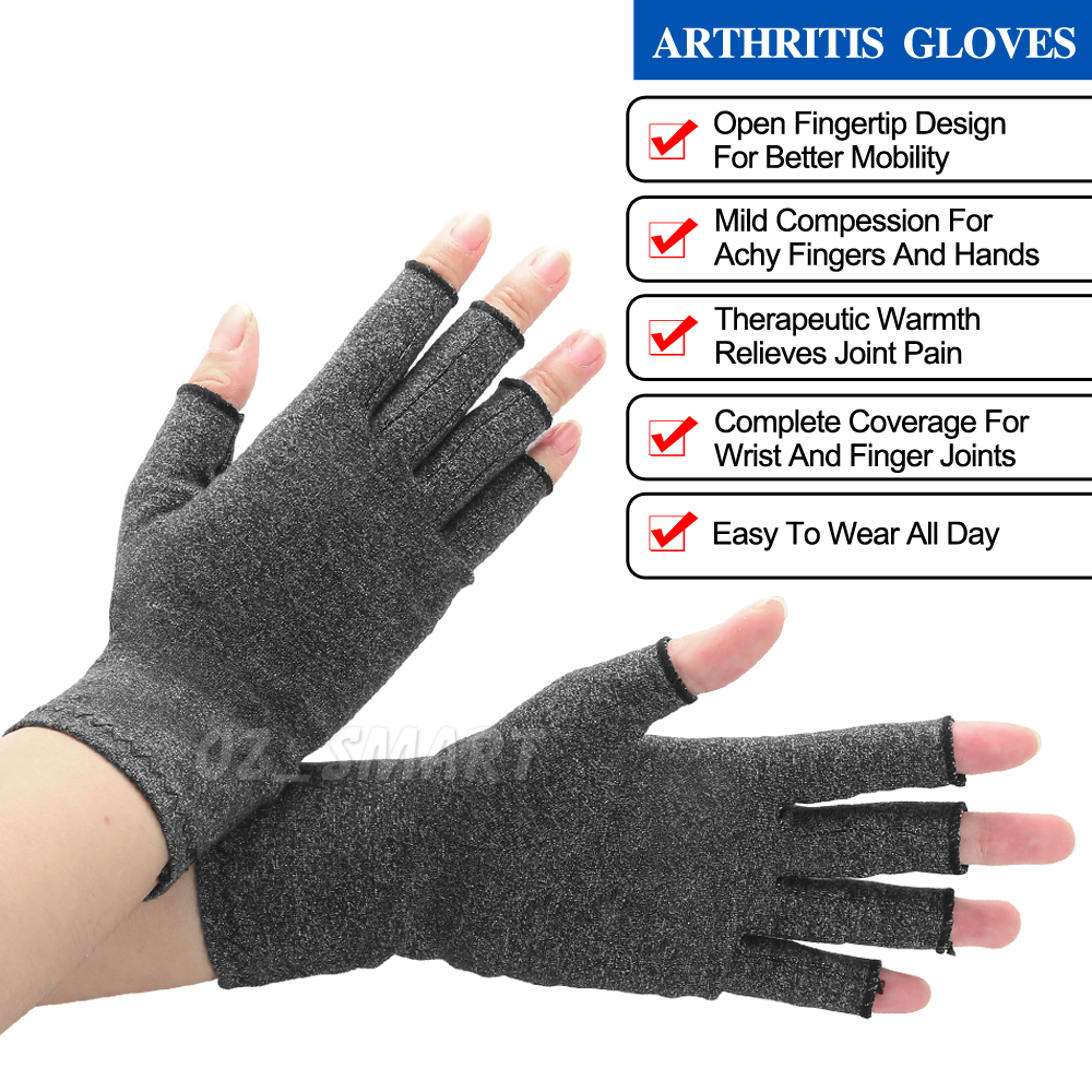 Arthritis Gloves Compression Joint Finger Pain Relief Hand Wrist ...